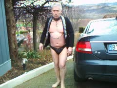 When venturing outside, a mature thrall male must wear women's trousers, according to ZeusPorn.